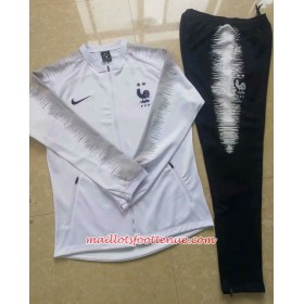 France Ensemble Vestes d'entrainement Blanc 2018
